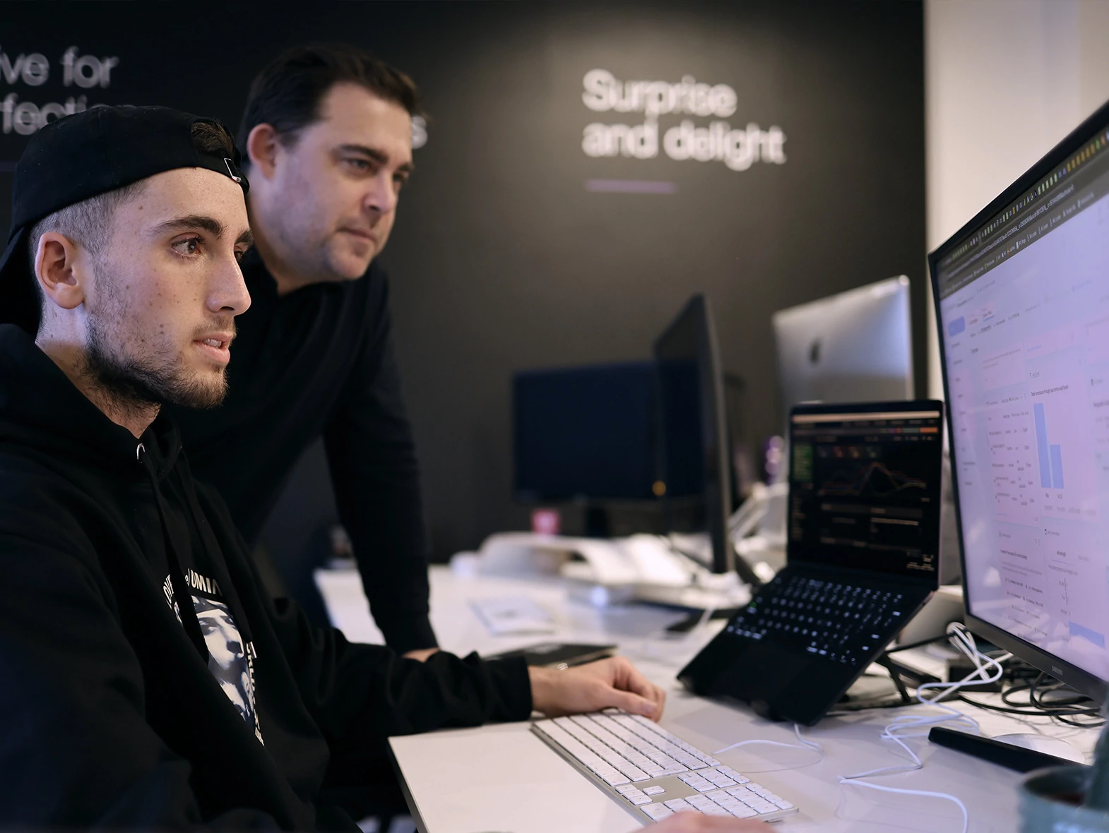 Marketing team solving problems