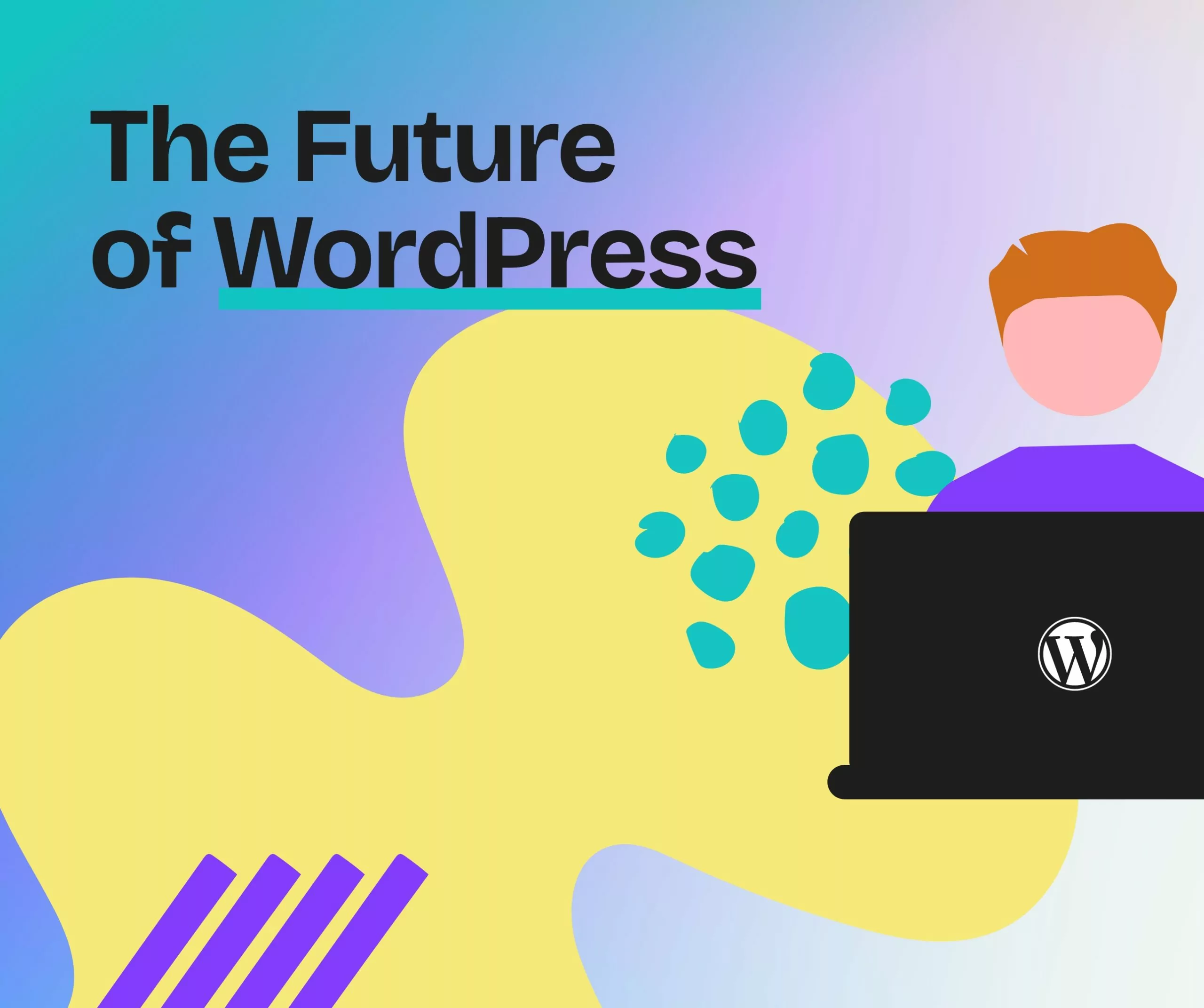 Feature image depicting the innovative future of WordPress, showcasing advanced features and modern design elements.